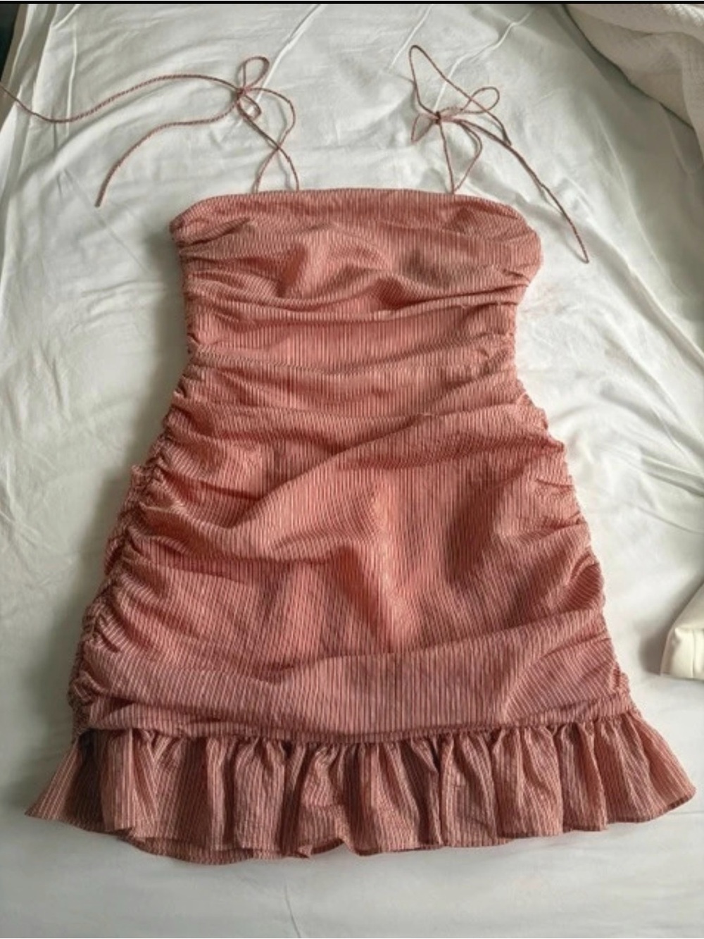 Lovers + Friends Tie-Shoulder Ruched Mini Dress
